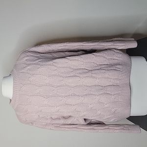 Pink Cable Knit Sweater fits like a Medium